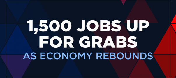 1,500 jobs up for grabs as economy rebounds